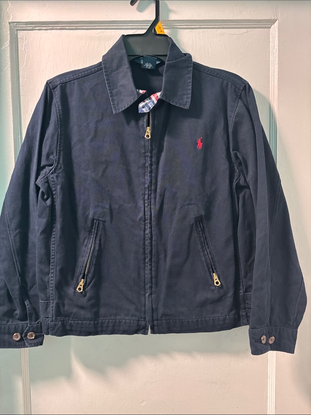 Polo by Ralph Lauren Navy Zip Jacket with Red Pony